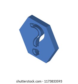 Info isometric left top view 3D icon