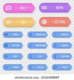 Info label with website button phone support sign modern vector tag online symbol click address help badge contact design graphic navigation service push
