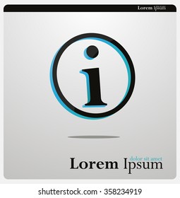 Info or letter I Vector Logo design