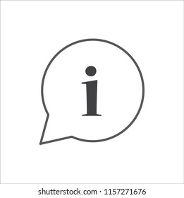 Info Line Icon on white background