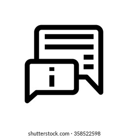 Info line icon. Pixel perfect fully editable vector icon suitable for websites, info graphics and print media.