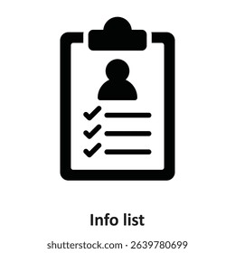Info list Vector Icon which can easily modify or edit

