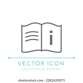 Info Manual Packaging Vector Line Icon