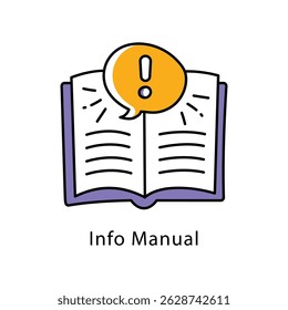 Ícone de estilo de estrutura de tópicos preenchida com vetor manual de informações. Arquivo Eps 10