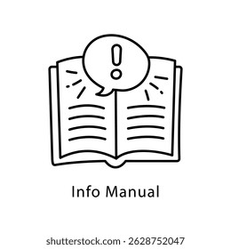 Ícone de estilo de estrutura de tópicos de vetor manual de informações. Arquivo Eps 10