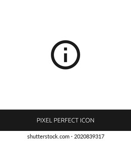 Info mark Pixel Perfect Icon for Web, App, Presentation. editable outline style. simple icon vector eps 10