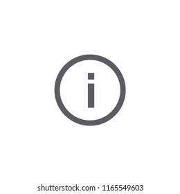 Info Modern Simple Outline Vector Icon