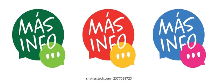 Más info, More info in spanish