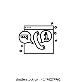 Info, online support, web icon. Element of customer services icon