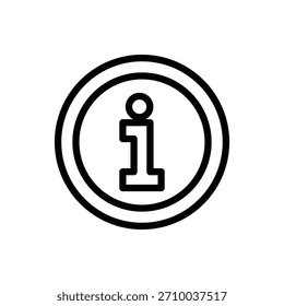 info ícone de contorno vetor design bom para web ou aplicativo móvel