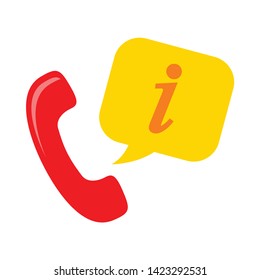 info phone icon. flat illustration of info phone vector icon for web