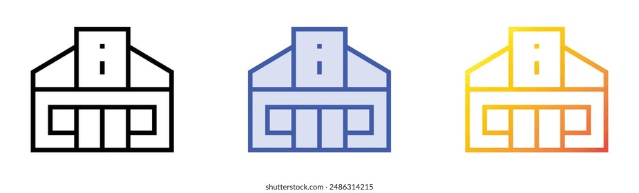info point icon. Linear, Blue Fill and Gradient Style Design Isolated On White Background