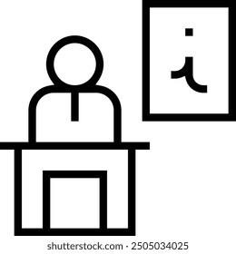 info point icon. Thin linear style design isolated on white background