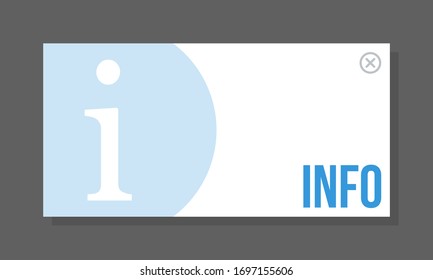 info pop-up box with information symbol
