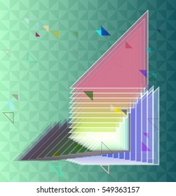 info of pretty texture, speculative label around triangles vector background