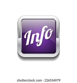 Info Purple Vector Icon Button