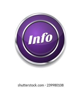 Info Purple Vector Icon Button