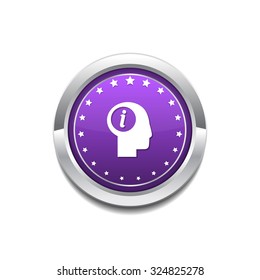Info Purple Vector Icon Button