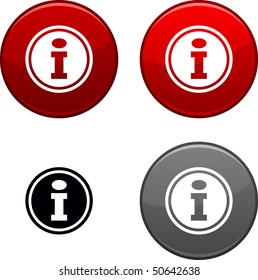 Info round buttons. Black icon included.