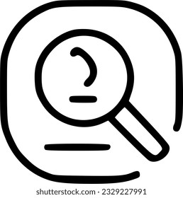 Info-Suchzeilensymbol. lineares Stilzeichen für mobiles Konzept und Webzeichen, Symbol, Vektorgrafik, Kunst