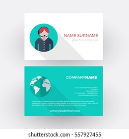 info service, call center. vector professional business card