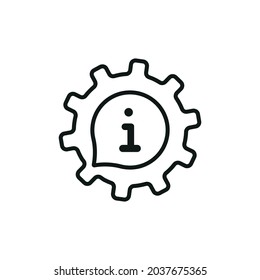 info setting icon, vector illustration