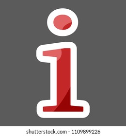 Info sign  colored sticker. Layers grouped for easy editing illustration.  For your design. 