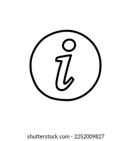 info sign doodle icon, vector illustration