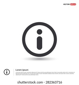 Info sign icon - abstract logo type icon - isometric white background. Vector illustration