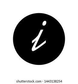Info Sign Icon. Information or Helpdesk Illustration As A Simple Vector Sign & Trendy Symbol in Glyph Style for Design and Websites, Presentation or Mobile Application.