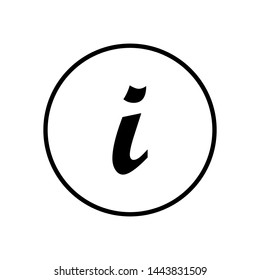 Info Sign Icon. Information or Helpdesk in Simple Vector Sign & Trendy Symbol in Line Art Style for Design and Websites, Presentation or Mobile Application. 