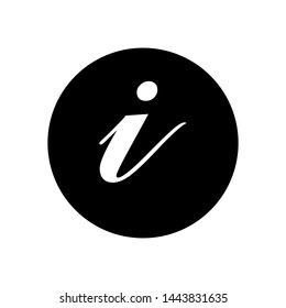 Info Sign Icon. Information or Helpdesk in Simple Vector Sign & Trendy Symbol in Glyph Style for Design and Websites, Presentation or Mobile Application.