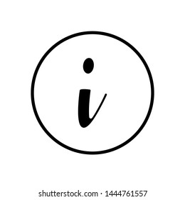 Info Sign Icon. Information or Helpdesk in Simple Vector Sign & Trendy Symbol in Line Art Style for Design and Websites, Presentation or Mobile Application. 