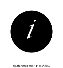 Info Sign Icon. Information or Helpdesk in Simple Vector Sign & Trendy Symbol in Glyph Style for Design and Websites, Presentation or Mobile Application. 