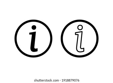 Info sign icon set. about us icon vector. Faq icon