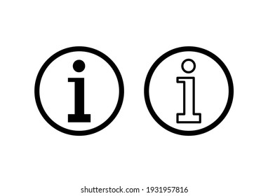Juego de iconos de signo de información. acerca de nosotros, vector de iconos. Icono de Faq