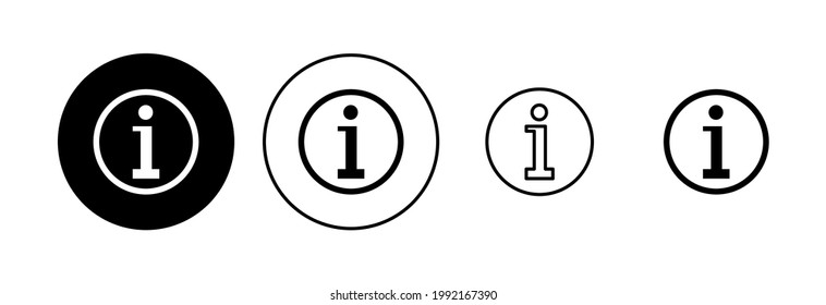 Symbol für Info-Zeichen gesetzt. über uns Symbol Vektor. Faq Symbol