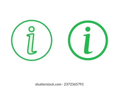 Info sign icon set. about us icon vector. Faq icon