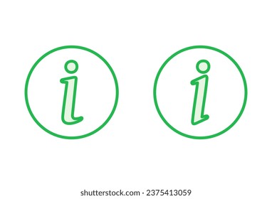Juego de iconos de signo de información. acerca de nosotros, vector de iconos. Icono de Faq