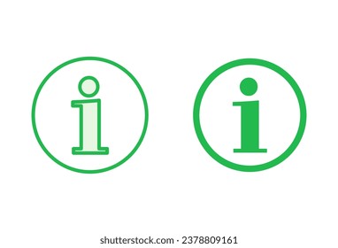 Info sign icon set. about us icon vector. Faq icon