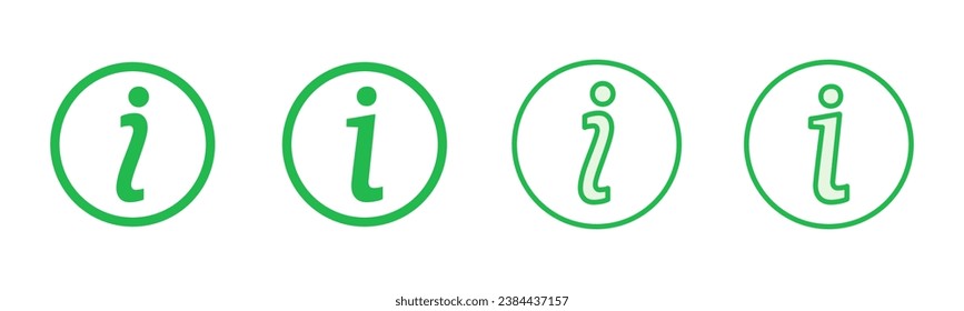 Info sign icon set. about us icon vector. Faq icon
