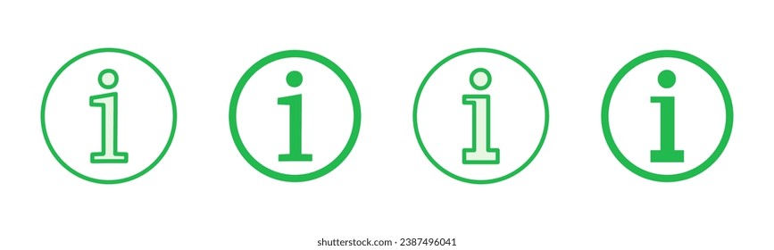 Juego de iconos de signo de información. acerca de nosotros, vector de iconos. Icono de Faq