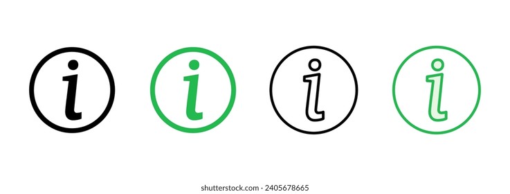 Juego de iconos de signo de información. acerca de nosotros, vector de iconos. Icono de Faq