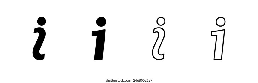 Conjunto de iconos de información. sobre nosotros Vector de iconos. Icono de Preguntas frecuentes