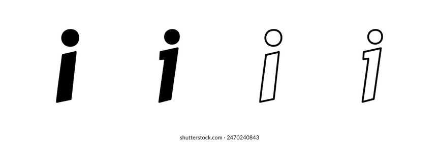 Info sign icon set. about us icon vector. Faq icon