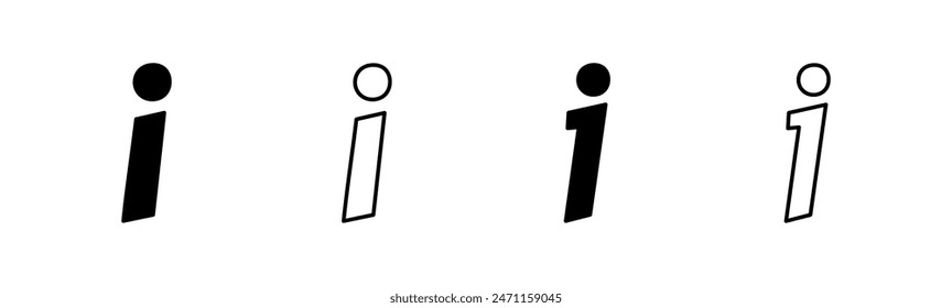 Info sign icon set. about us icon vector. Faq icon