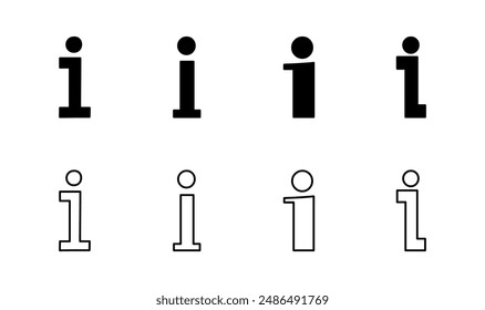 Conjunto de iconos de información. sobre nosotros Vector de iconos. Icono de Preguntas frecuentes