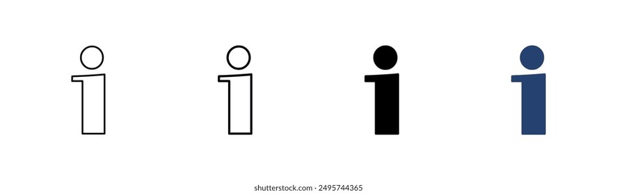 Infozeichen-Symbolsatz. Über uns Symbol-Vektorgrafik. FAQ-Symbol