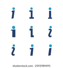 Info sign icon set. about us icon vector. Faq icon
