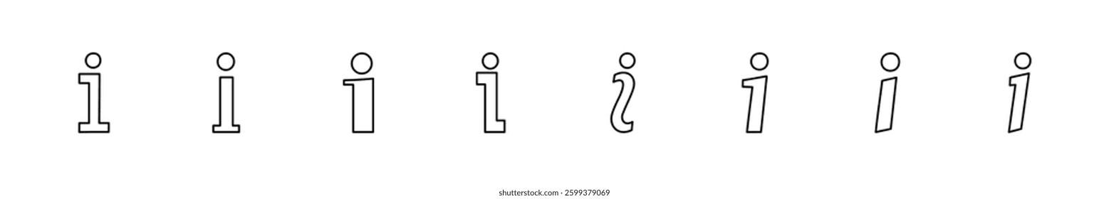 Info sign icon set. about us icon vector. Faq icon